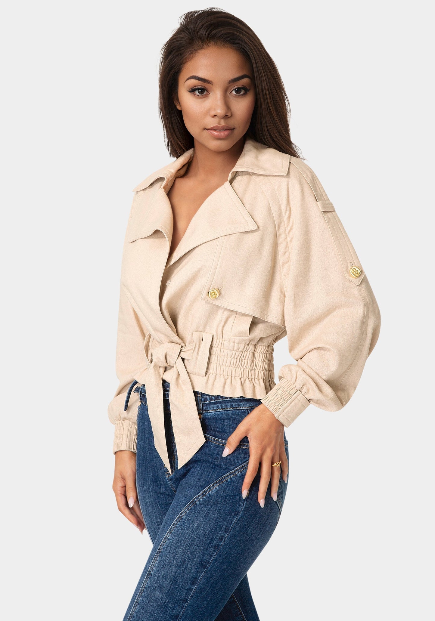 Cropped Trench Jacket