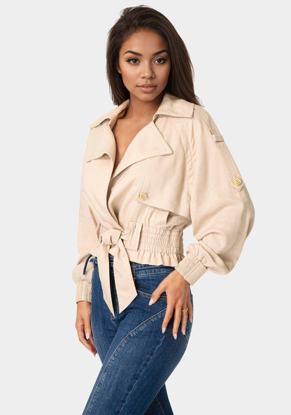 Cropped Trench Jacket