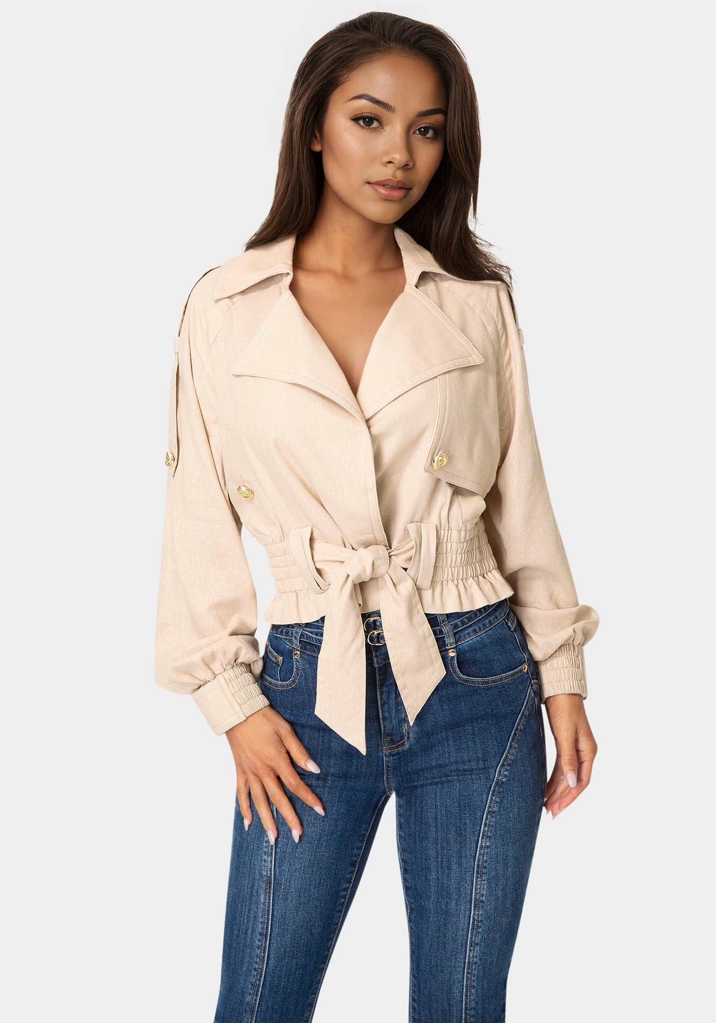 Cropped Trench Jacket