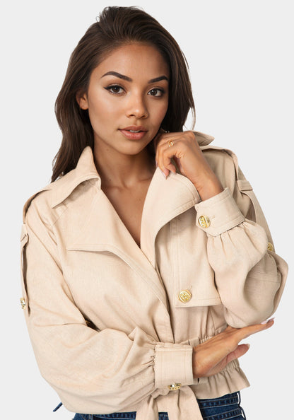 Cropped Trench Jacket