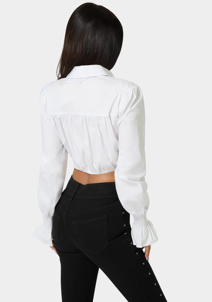 Poplin Denim Top