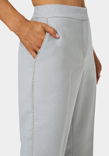 Glittery High Waist Mini Flare Leg Pant