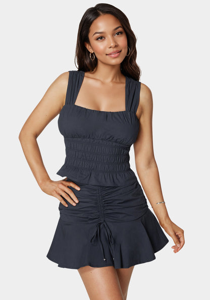 Ruched Ruffle Top