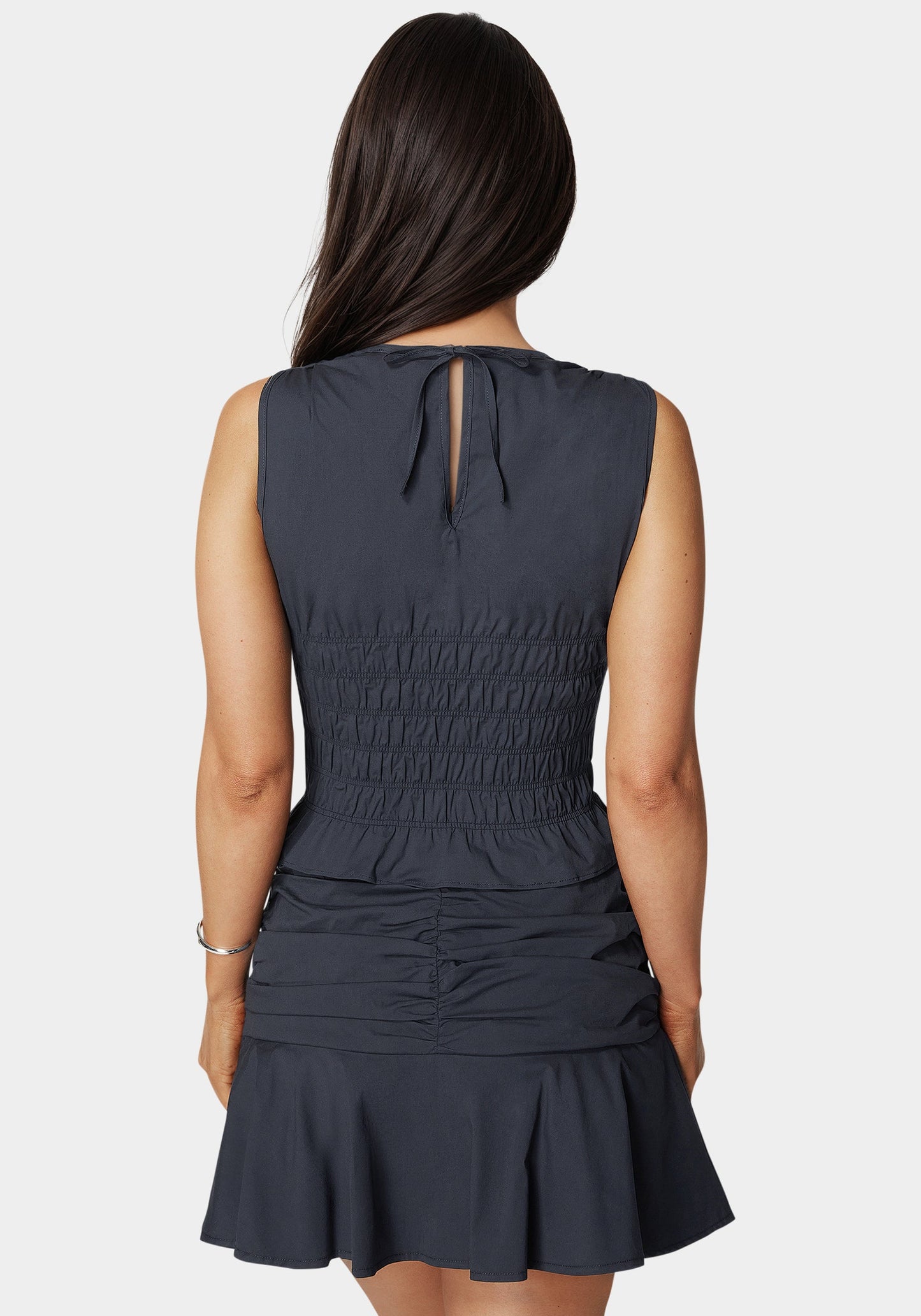 Ruched Ruffle Top