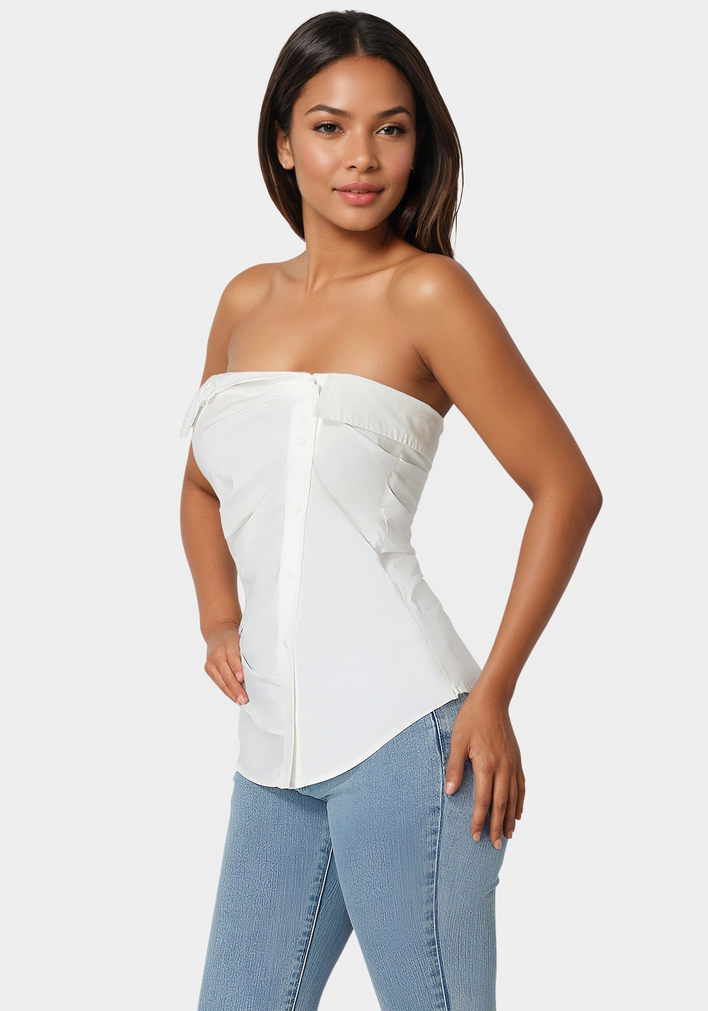 Ruched Asymmetric Top