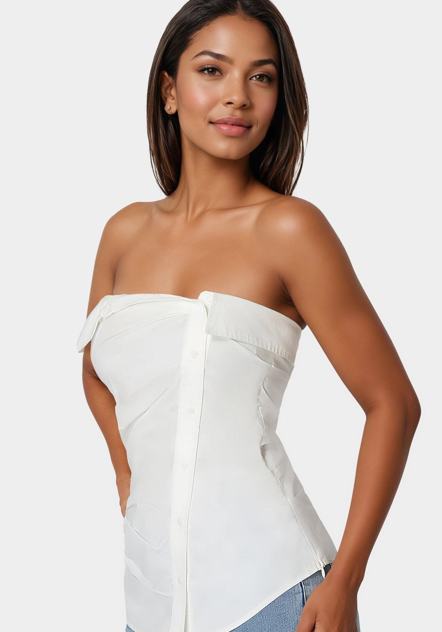 Ruched Asymmetric Top
