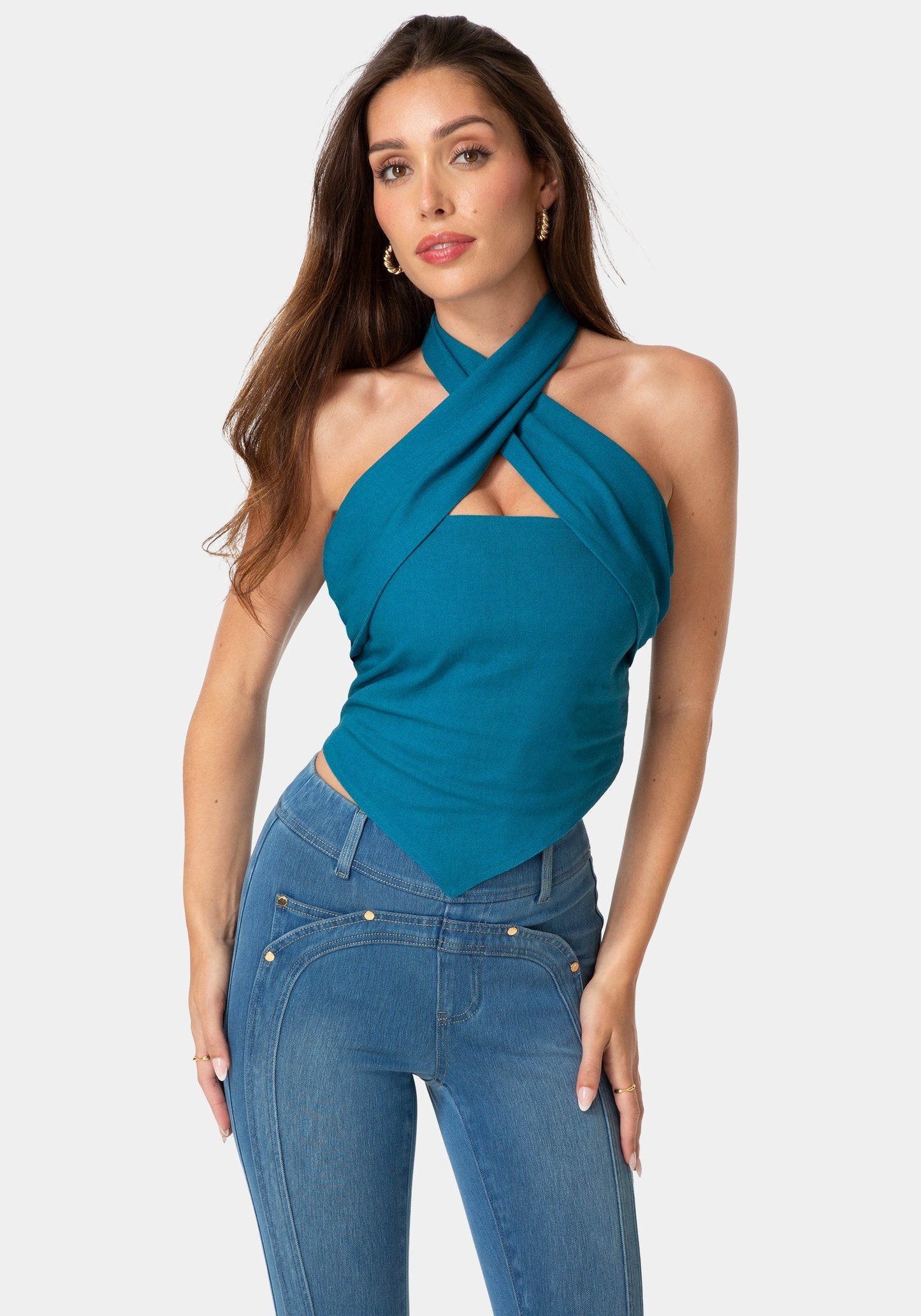 Versatile Scarf Linen Top