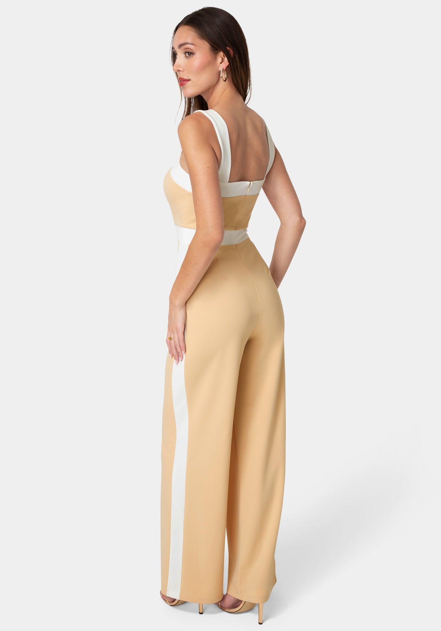 Colorblock Square Neck Jumpsuit