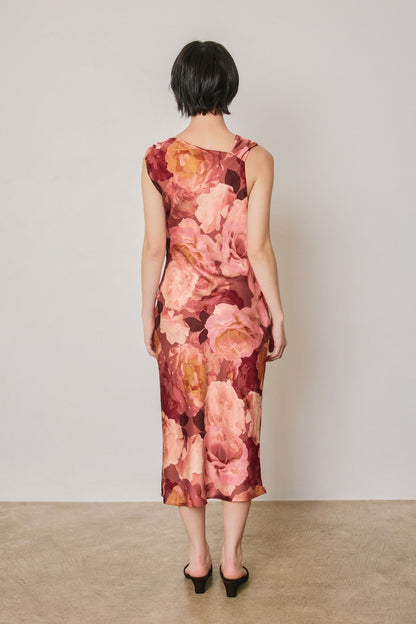 Waitlist 8/20 • Catherine Sleeveless Floral Print Midi Dress Brown