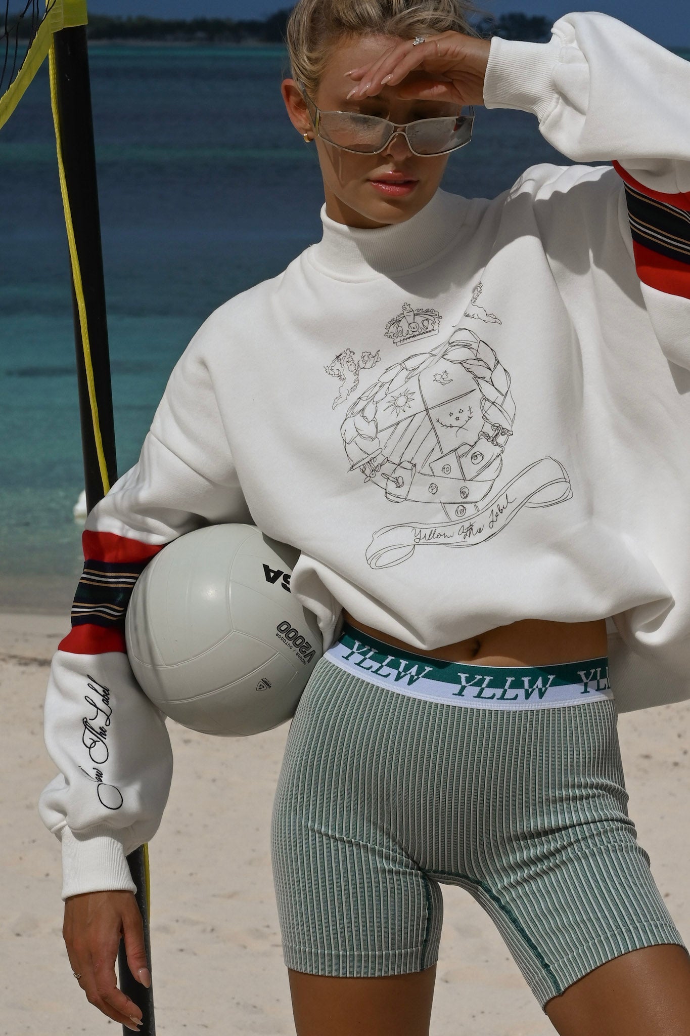 Aly Ribbed Shorts  — Verde