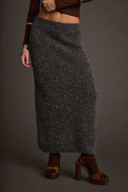 Alpine Charcoal Sweater Maxi Skirt