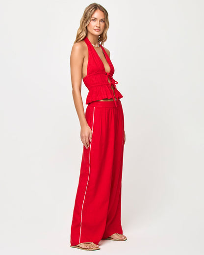 x The Salty Blonde August Top - Flame