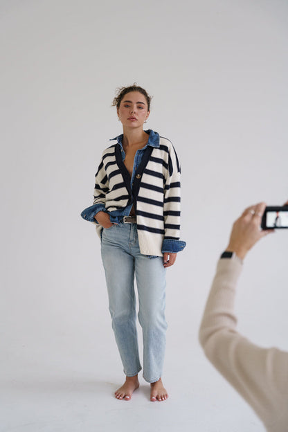 Noah High Rise Cropped Barrel Jeans Light Wash