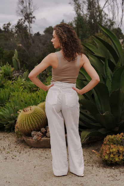 Palina Sleeveless Tank Top Taupe