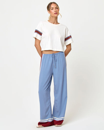 Core Top - Cream Chambray Fig