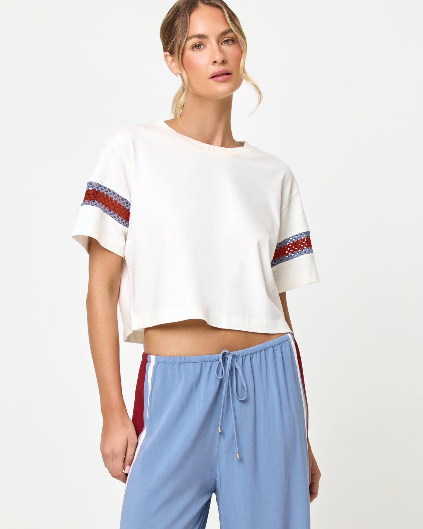 Core Top - Cream Chambray Fig