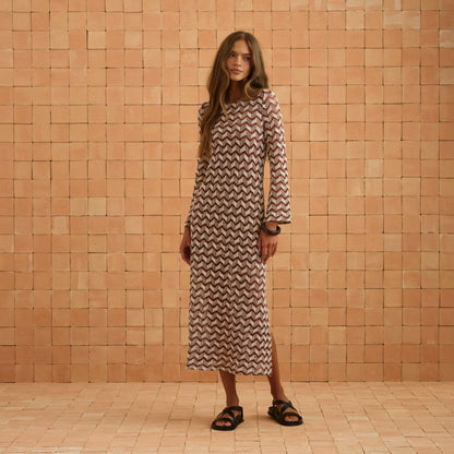 Autumn Dress In Cinnamon Spice