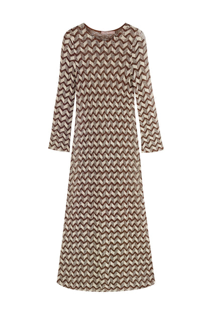 Autumn Dress In Cinnamon Spice