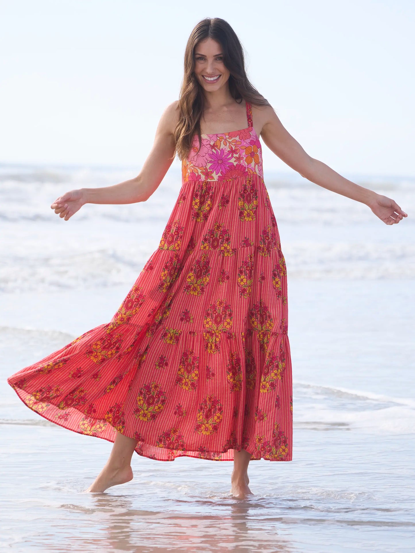 Patricia Maxi Dress - Jaipur Stripe Pink