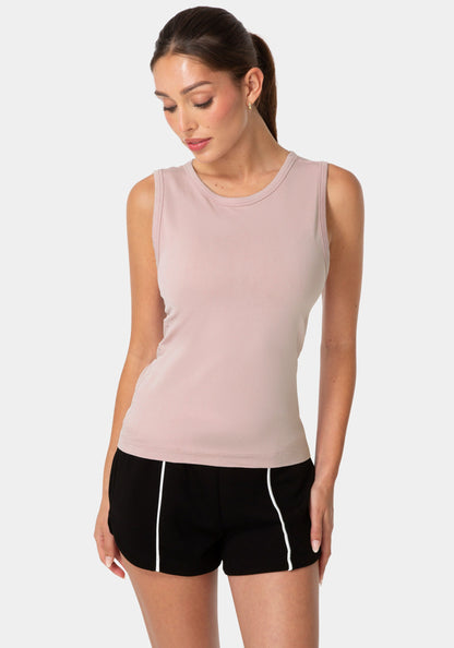 Double Front Seamless Tank With Foil Logo