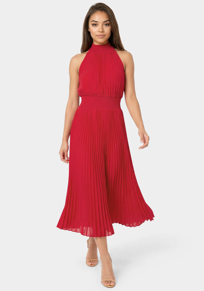 Sleeveless Pleated Dress