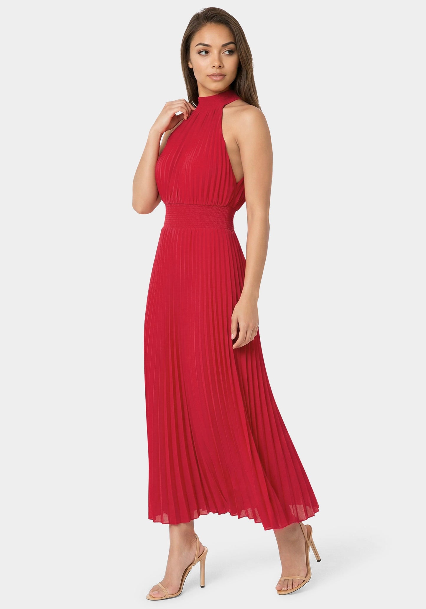 Sleeveless Pleated Dress
