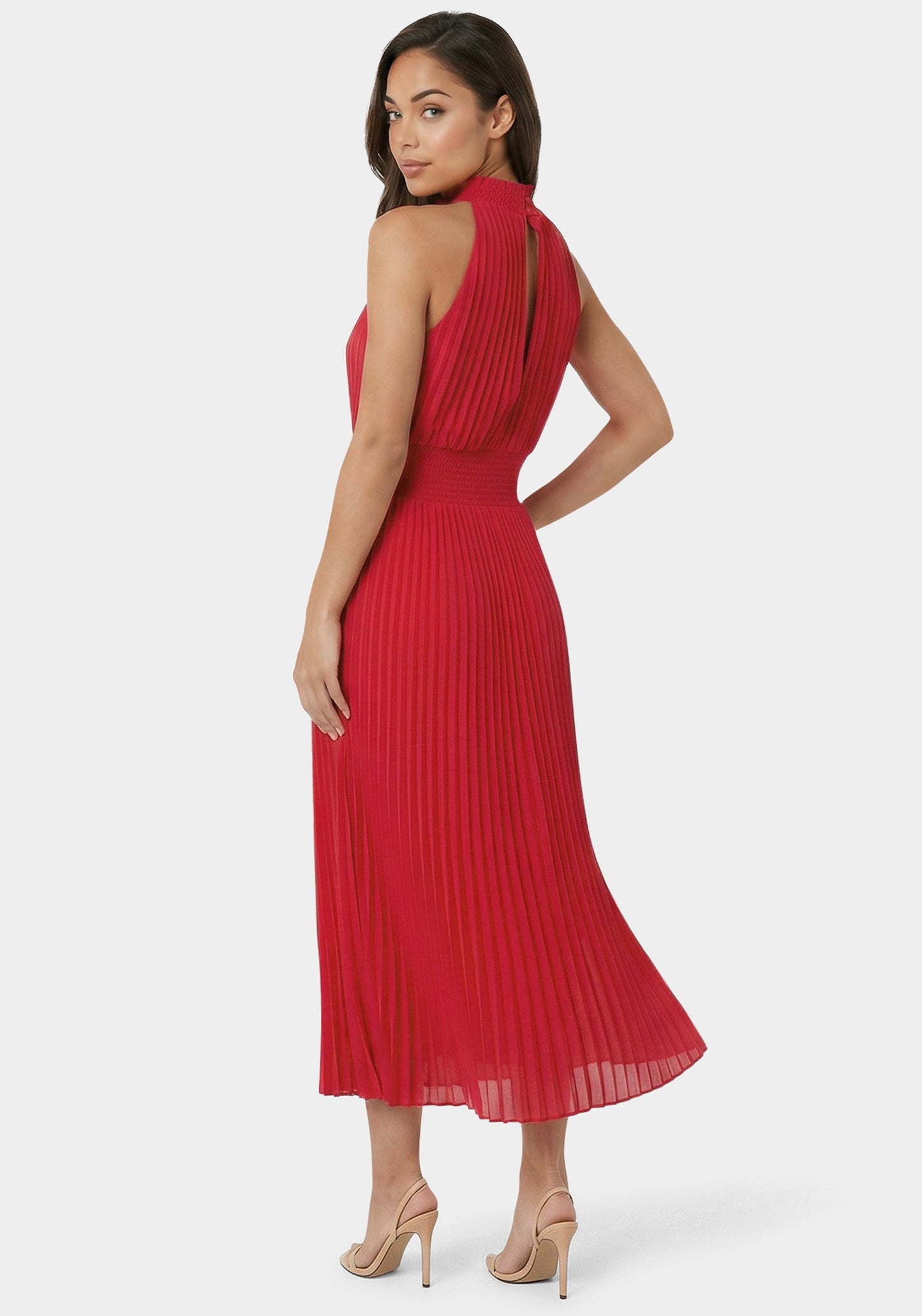 Sleeveless Pleated Dress