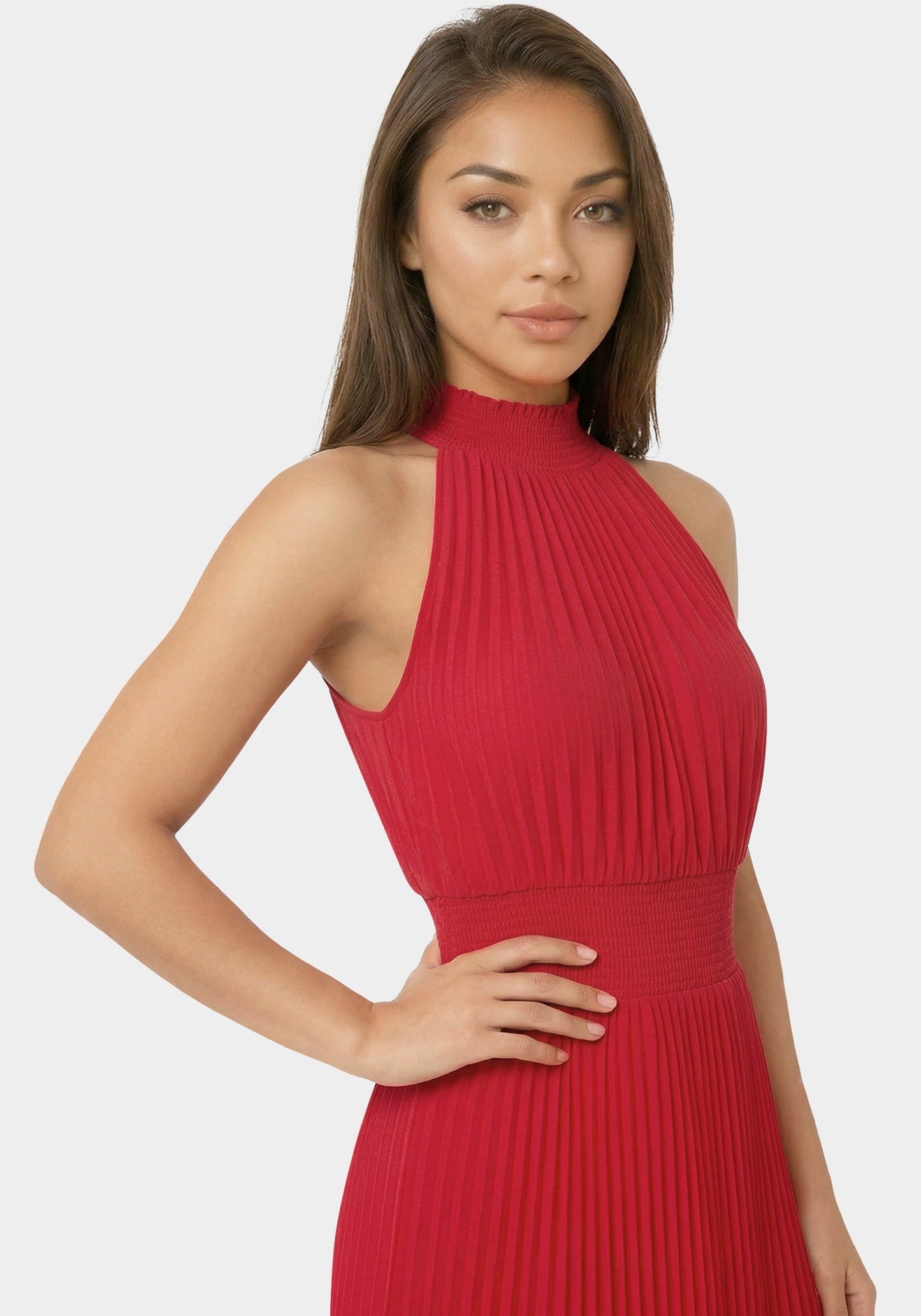 Sleeveless Pleated Dress