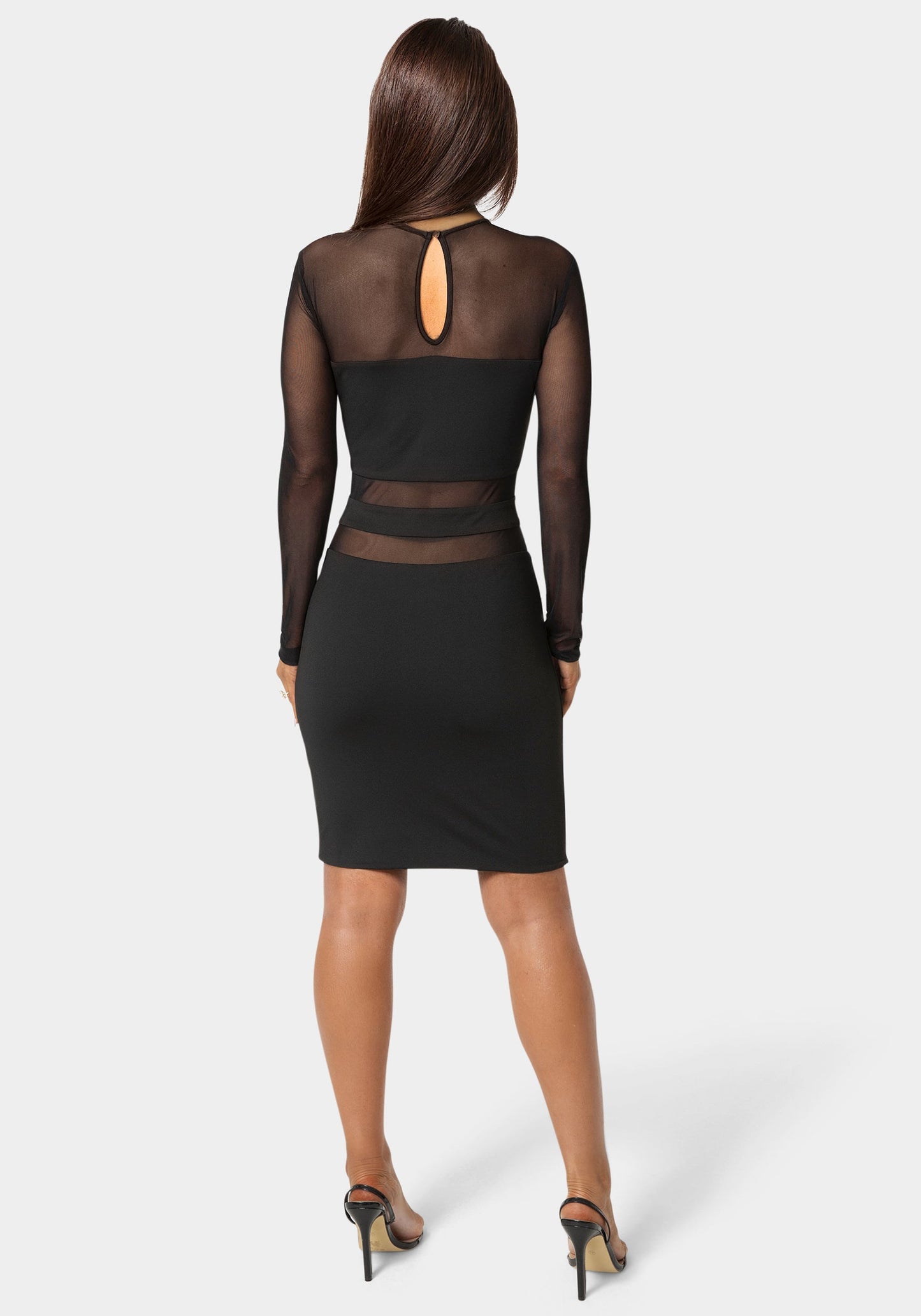 Illusion Mesh Mini Dress