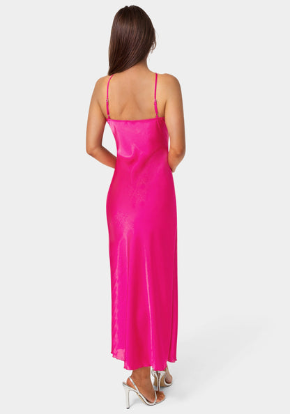 Halter Neck Satin Gown