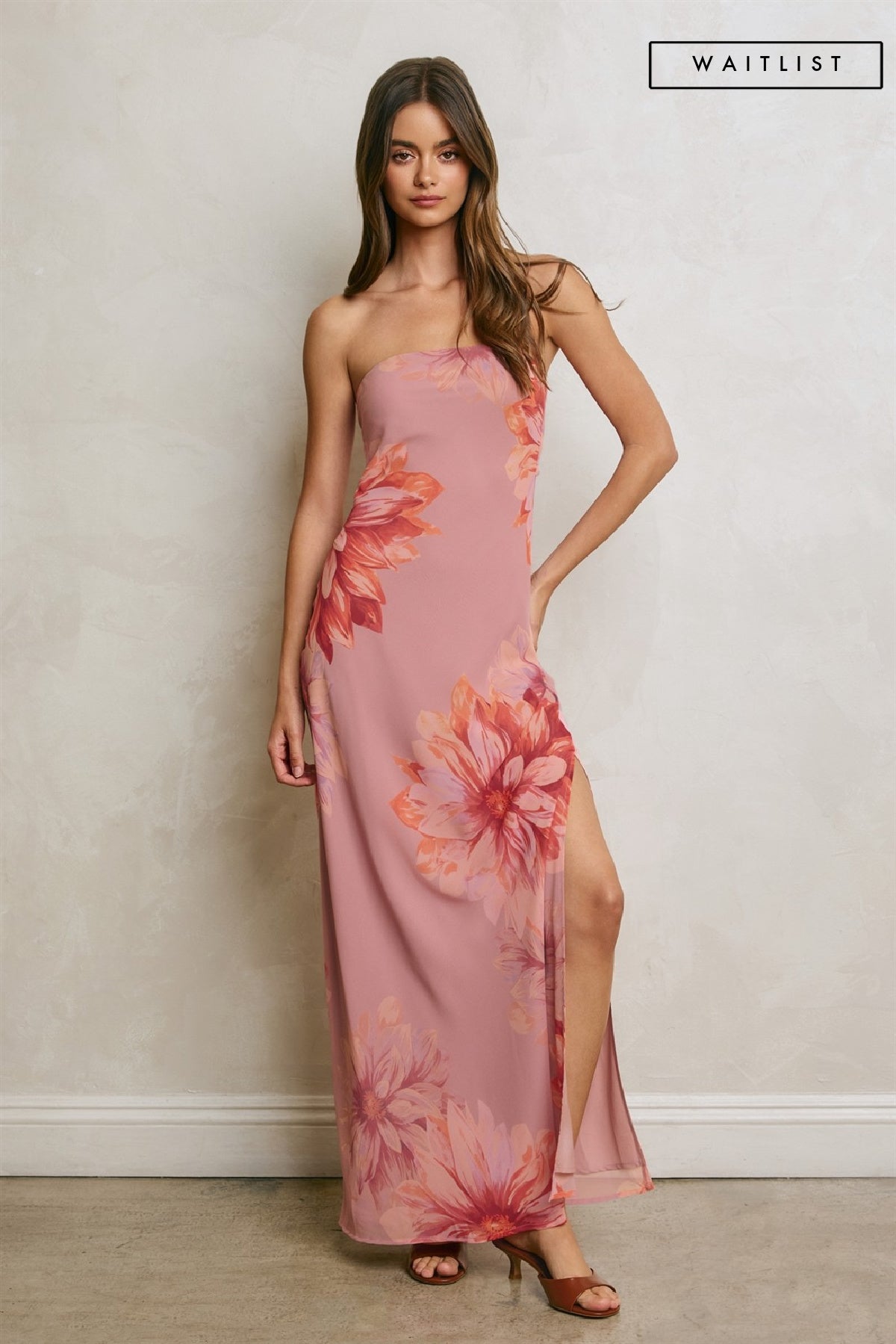 Waitlist 8/10 • Veronica Sleeveless Floral Print Maxi Dress Pink