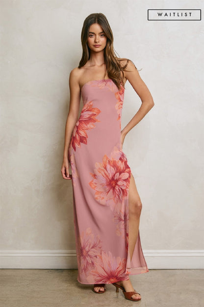 Waitlist 8/10 • Veronica Sleeveless Floral Print Maxi Dress Pink