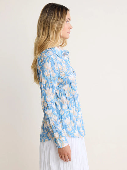 nz by NIC+ZOE Shadow Floral Core Cotton Crinkle Shirt
