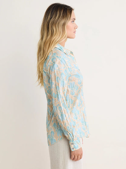 nz by NIC+ZOE Shadow Floral Core Cotton Crinkle Shirt
