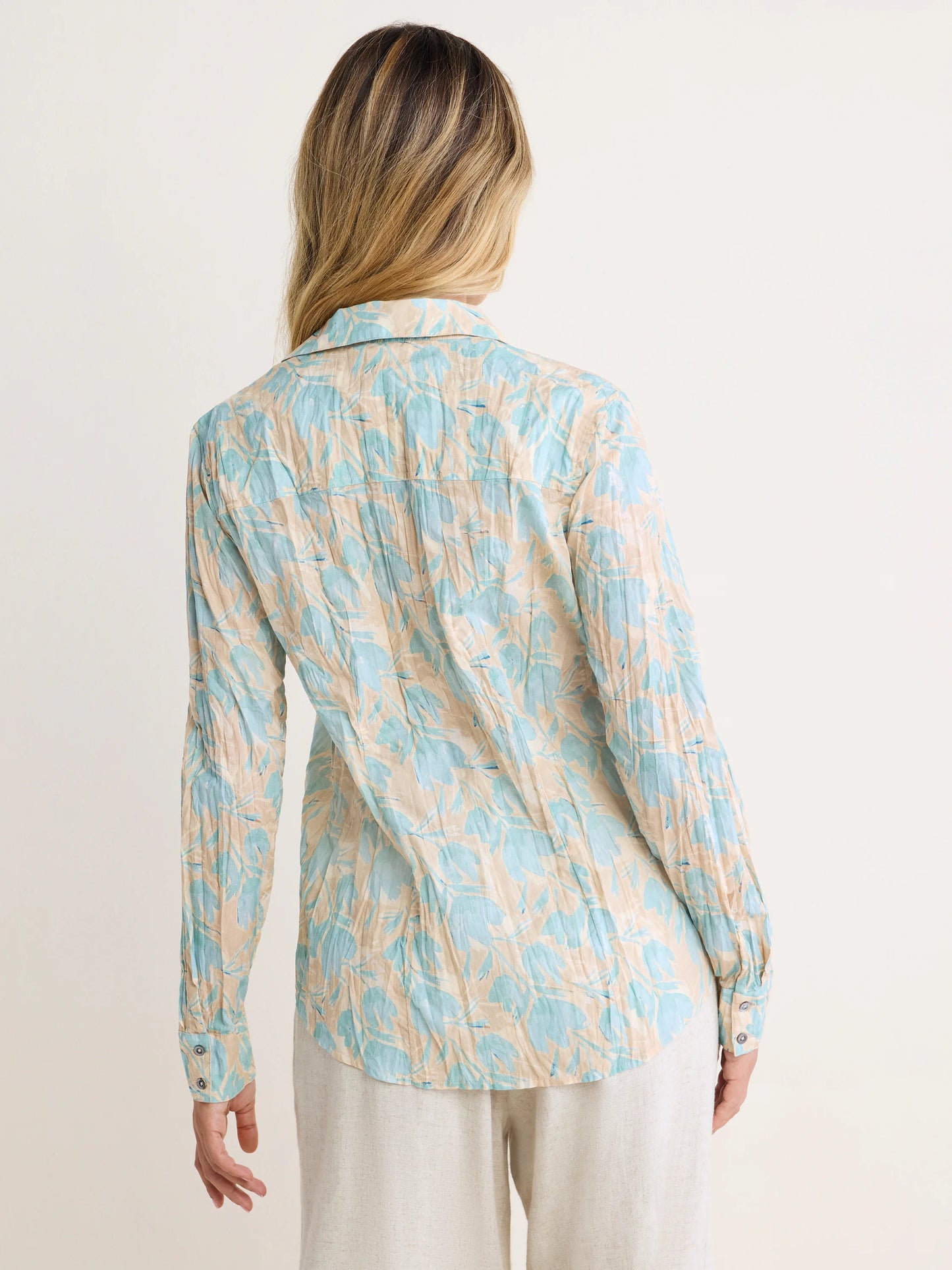 nz by NIC+ZOE Shadow Floral Core Cotton Crinkle Shirt