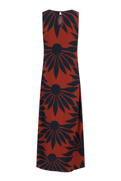 Binnie Dress In Chocolate Strawflower