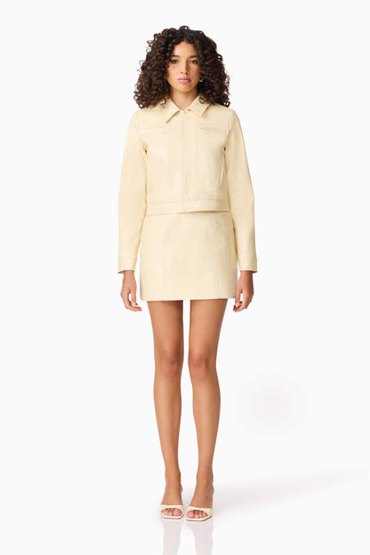 CURAAE Airlie Jacket & Mini Skirt Set in Yellow