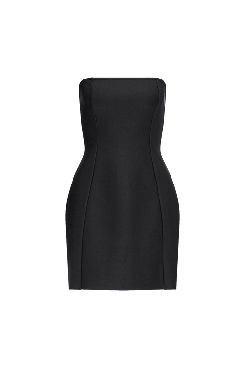 CURAAE Abbey Strapless Mini Dress in Black