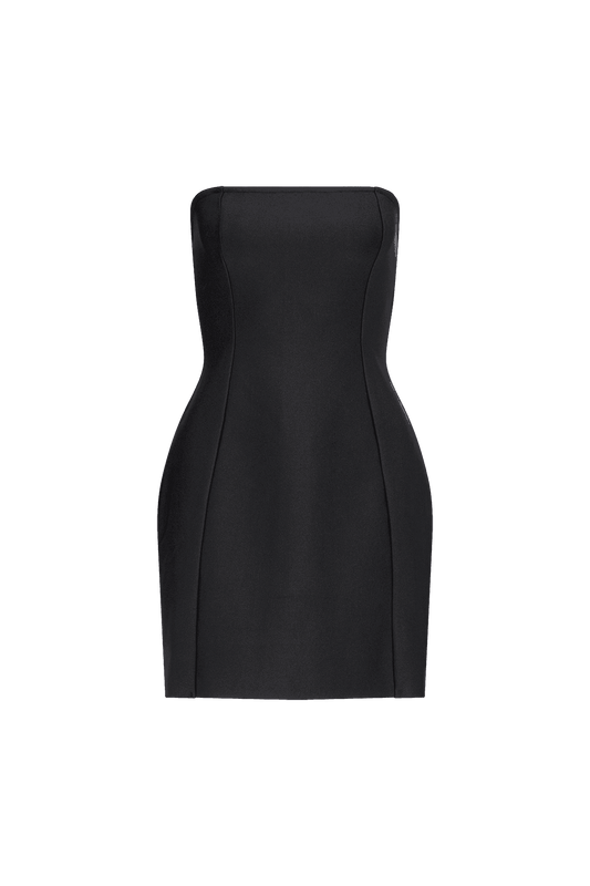 CURAAE Abbey Strapless Mini Dress in Black