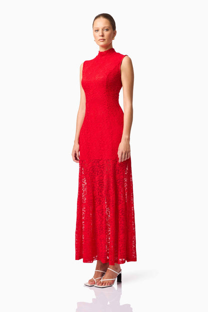 CURAAE Ariella Maxi Dress in Red