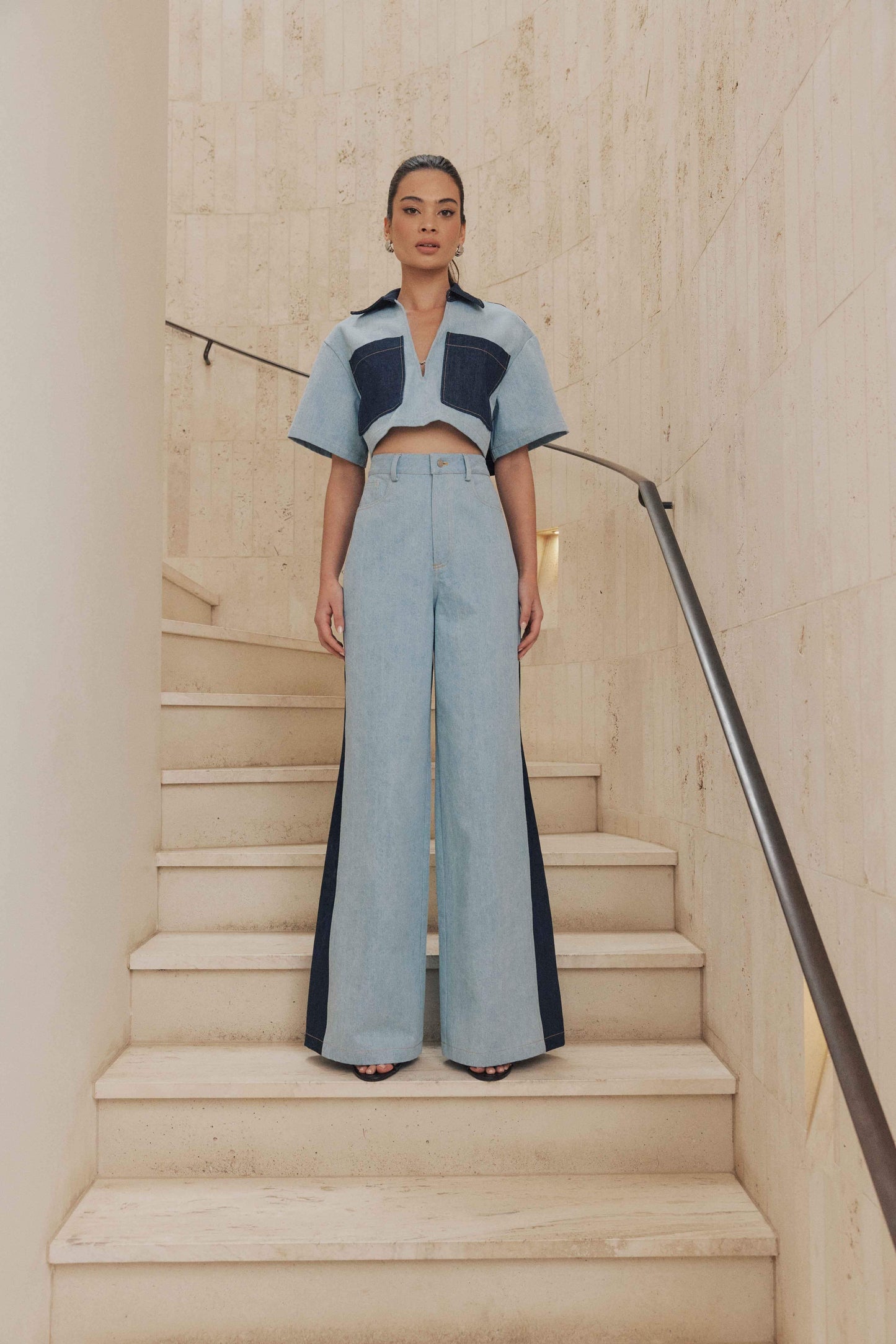 CURAAE Lyon Wide Leg Denim Jeans