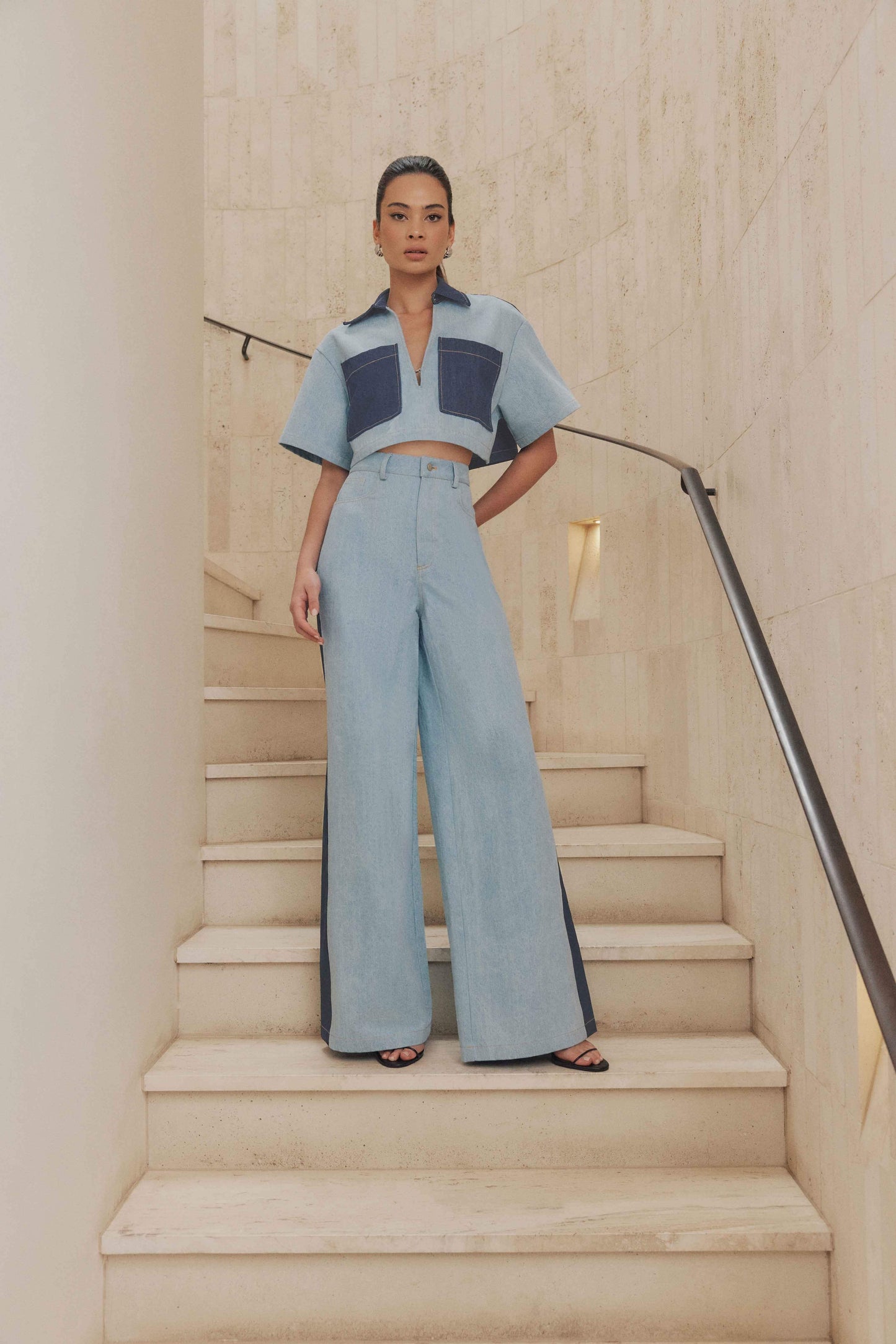 CURAAE Lyon Wide Leg Denim Jeans