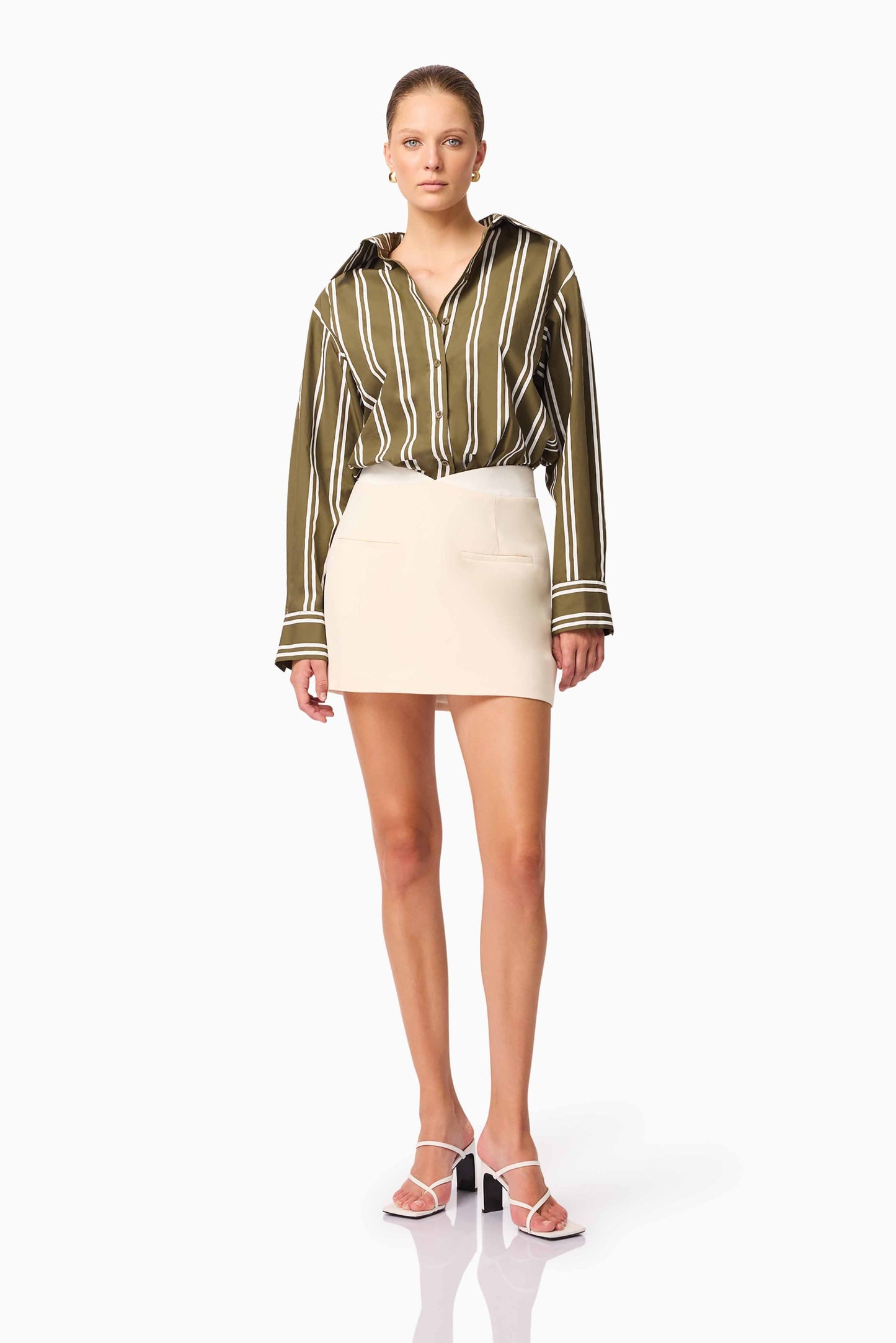 CURAAE Giverny Stripped Shirt in Green