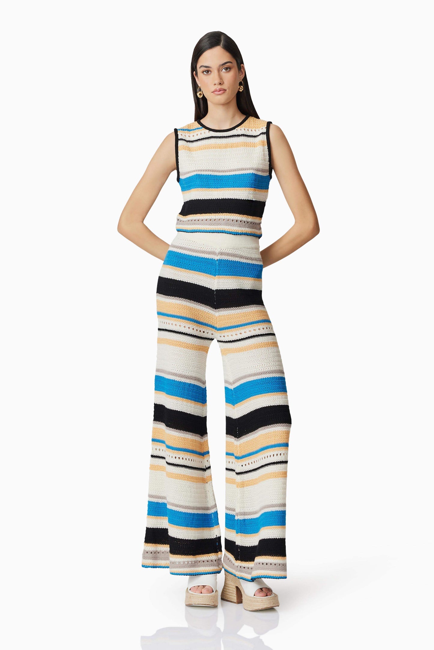 CURAAE Harlow Knit Striped Trousers