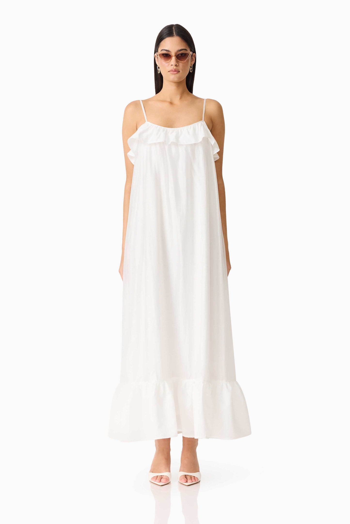 CURAAE Estrella Maxi Dress in White