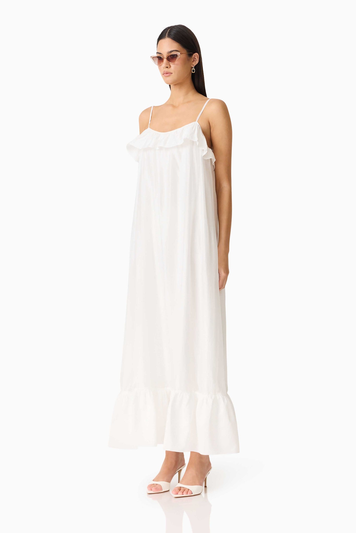 CURAAE Estrella Maxi Dress in White