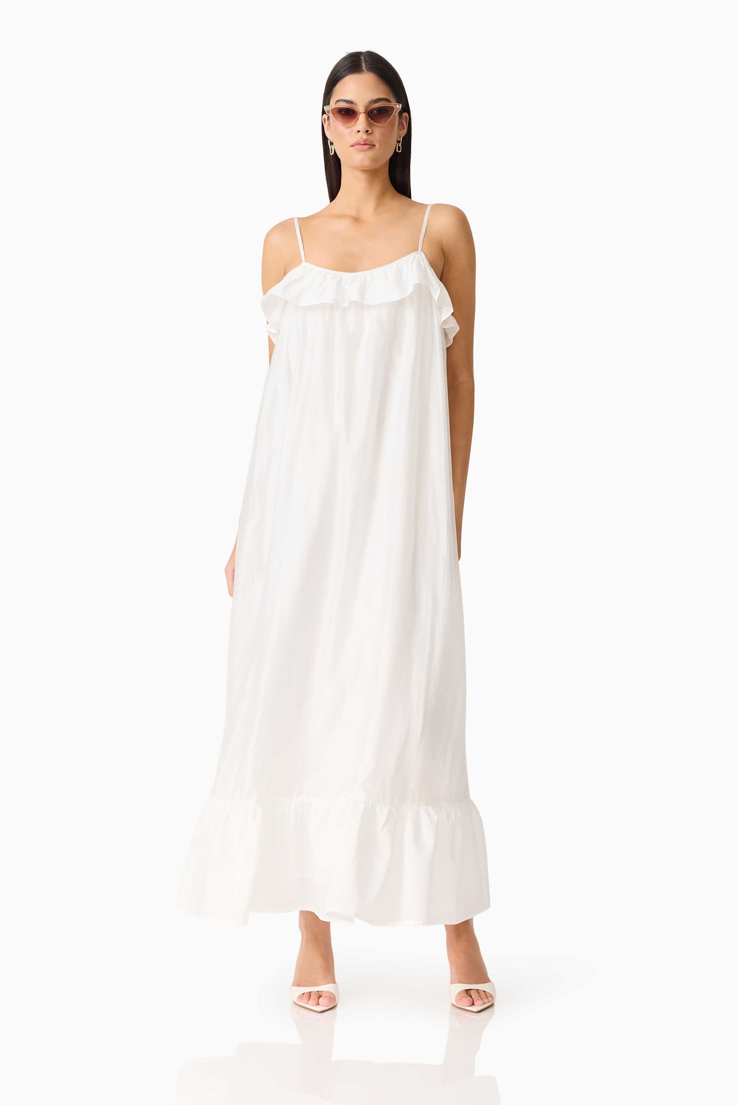 CURAAE Estrella Maxi Dress in White