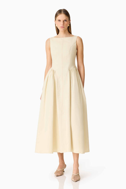 CURAAE Lavelle Maxi Dress in Lemon Yellow