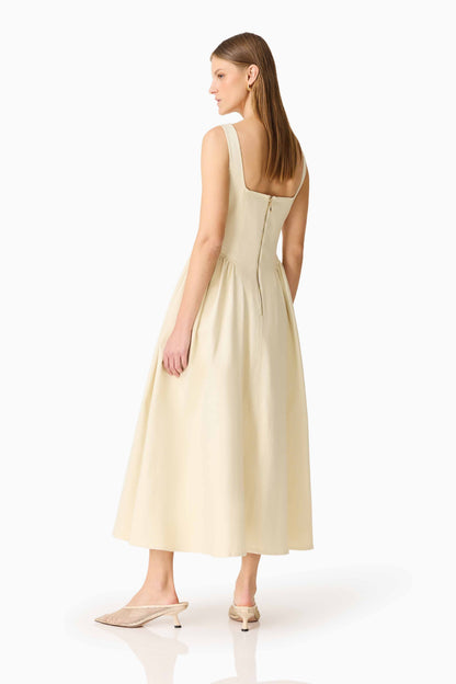 CURAAE Lavelle Maxi Dress in Lemon Yellow