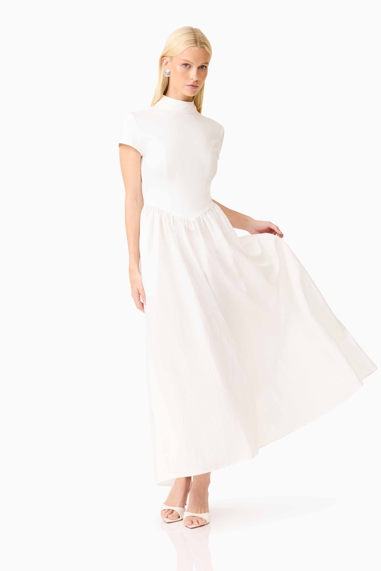 CURAAE Amaris Midi Dress in White